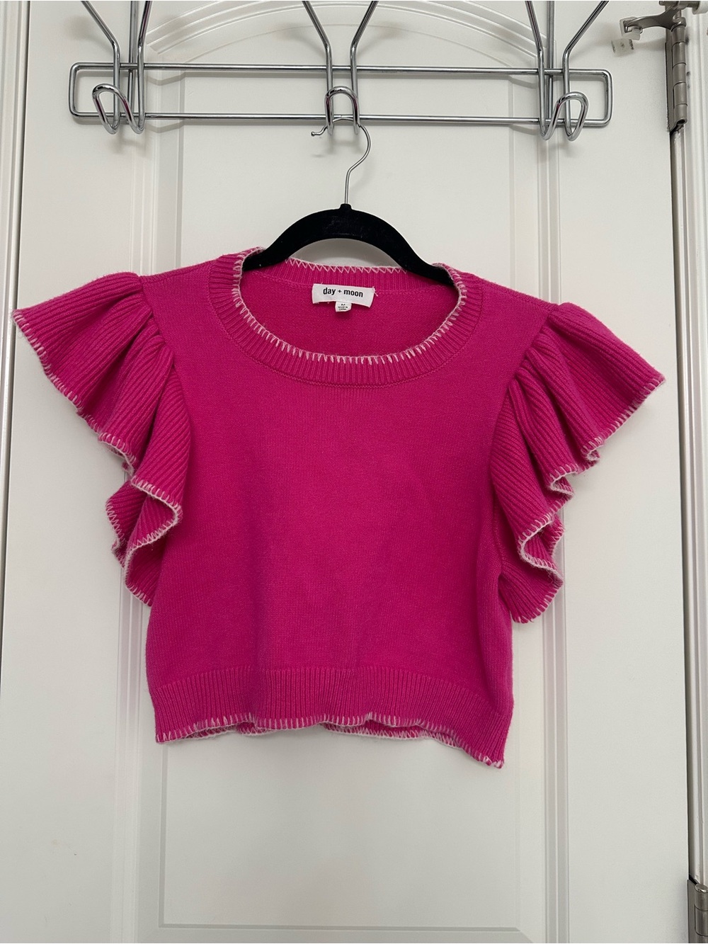 Day + Moon Ruffle Sleeve Sweater